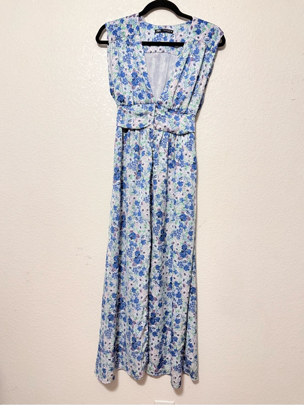 Zara Floral Blue & White Maxi Dress - Brand: Unknown 0322
